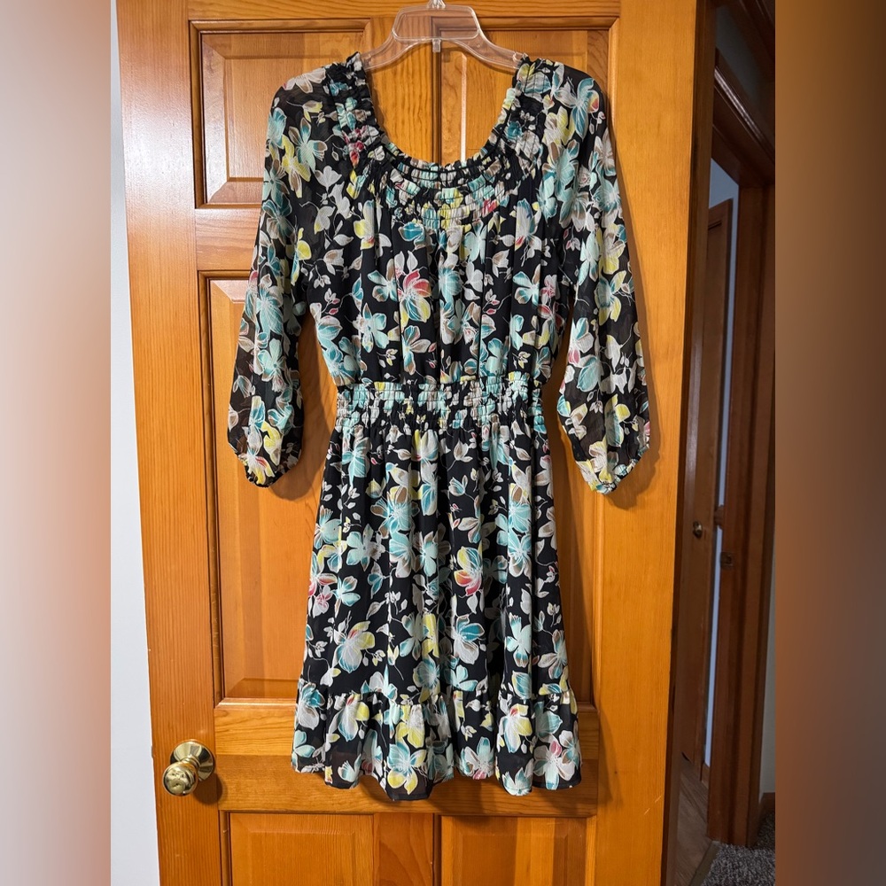 American Rag Cie Multicolor Floral Dress Size Medium